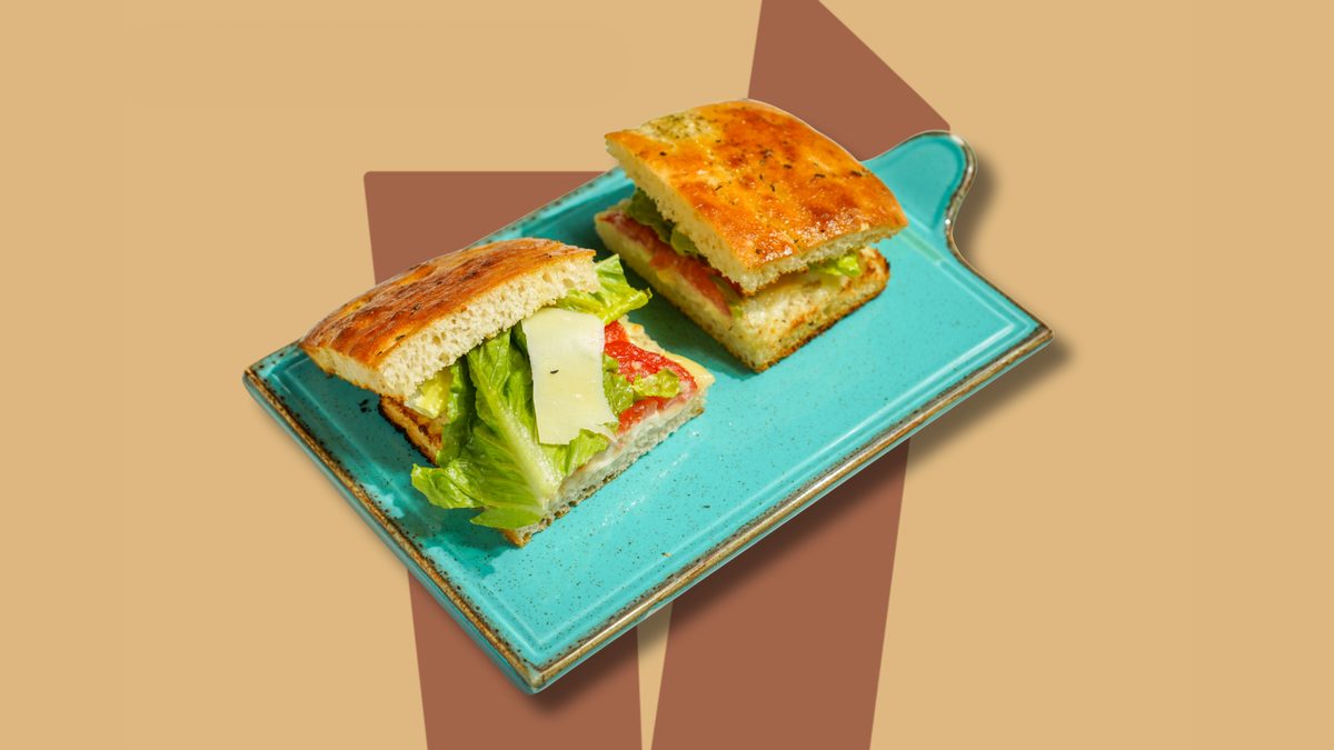 Panino ai Quattro Formaggi on house-made focaccia